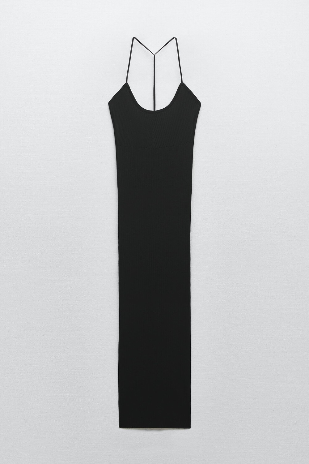 

Платье миди в рубчик Zara, черный