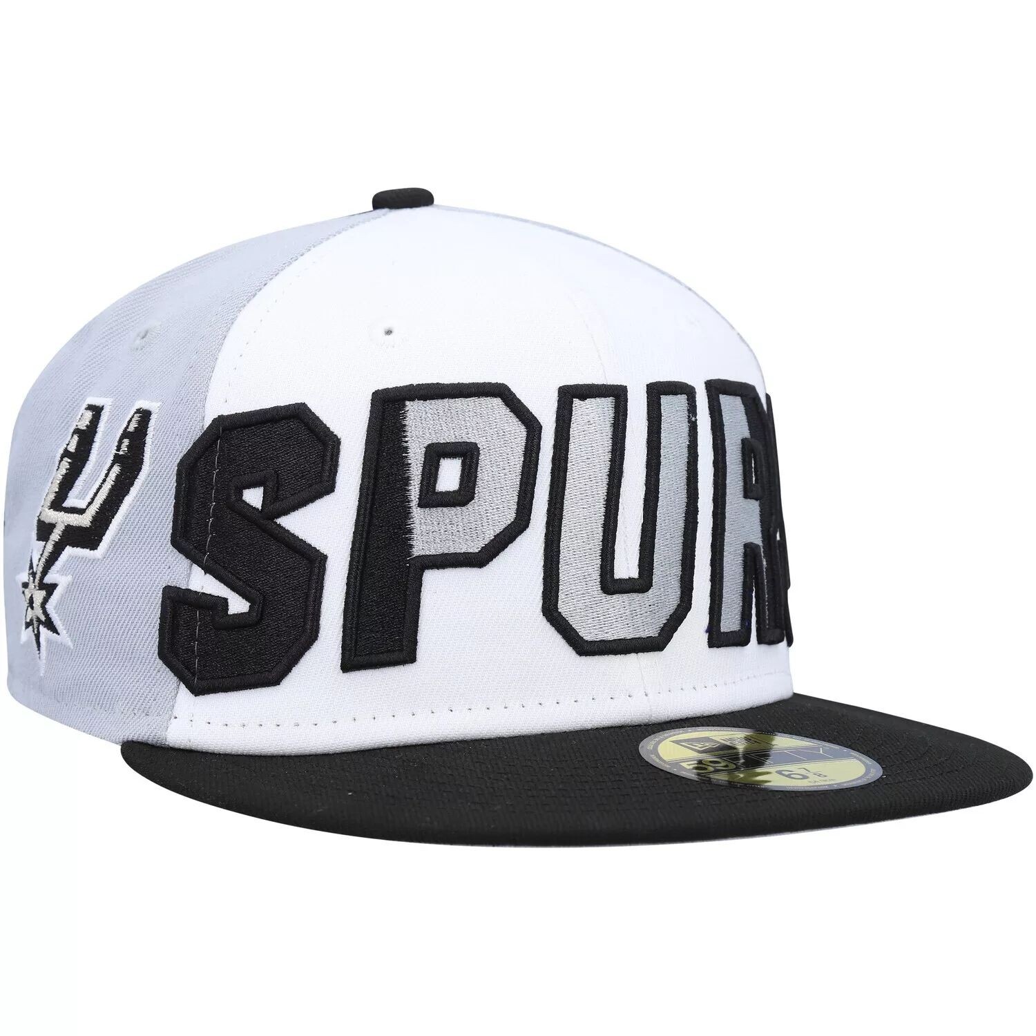 

Мужская облегающая шляпа New Era белого/черного цвета San Antonio Spurs Back Half 9FIFTY