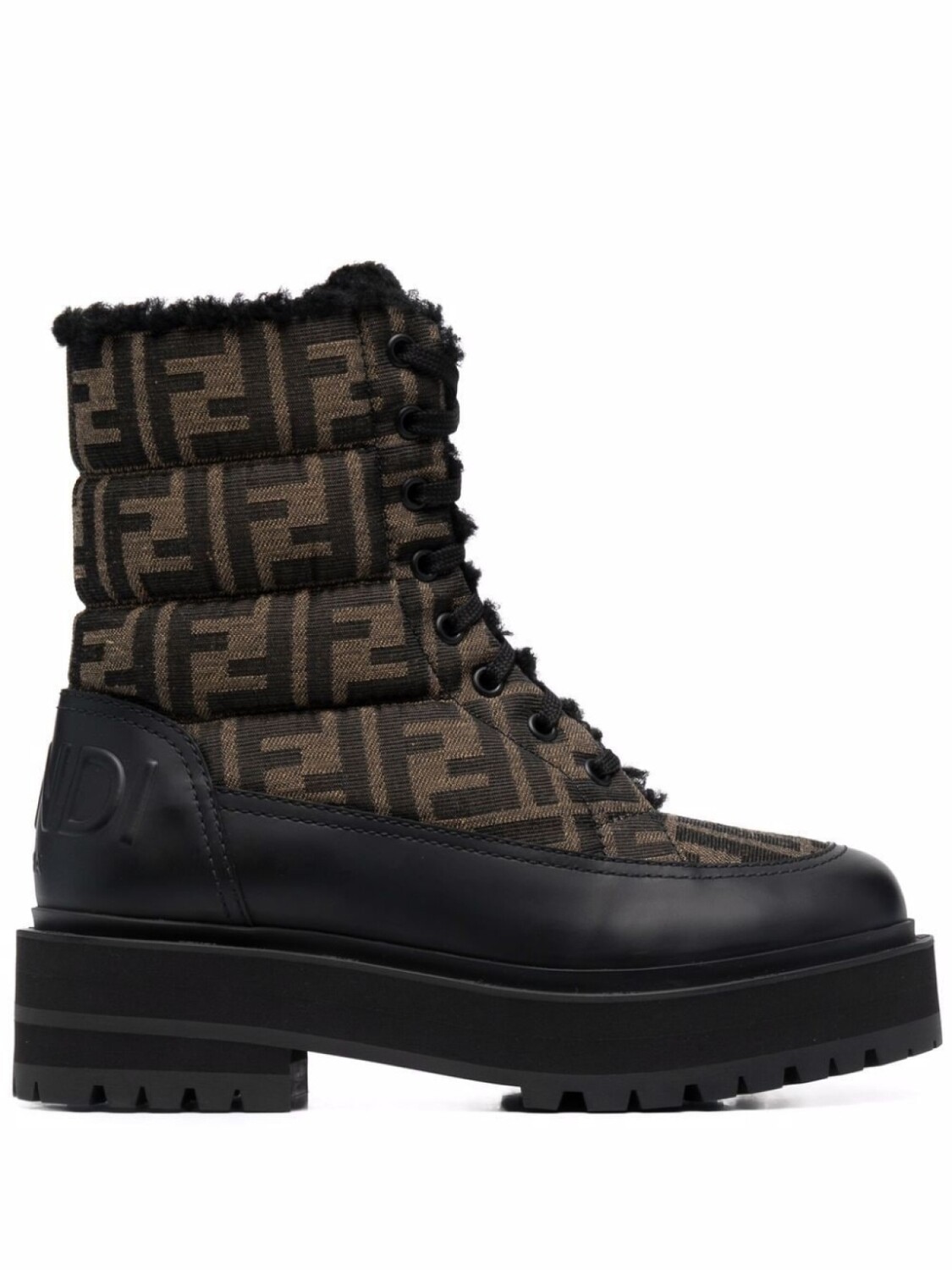 

FENDI ботинки с логотипом FF, коричневый