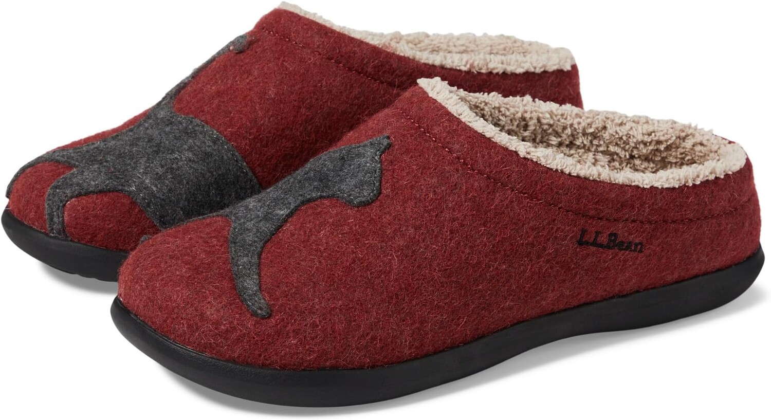 

Тапочки Daybreak Scuffs Motif L.L.Bean, цвет Deepest Red/Charcoal Cat