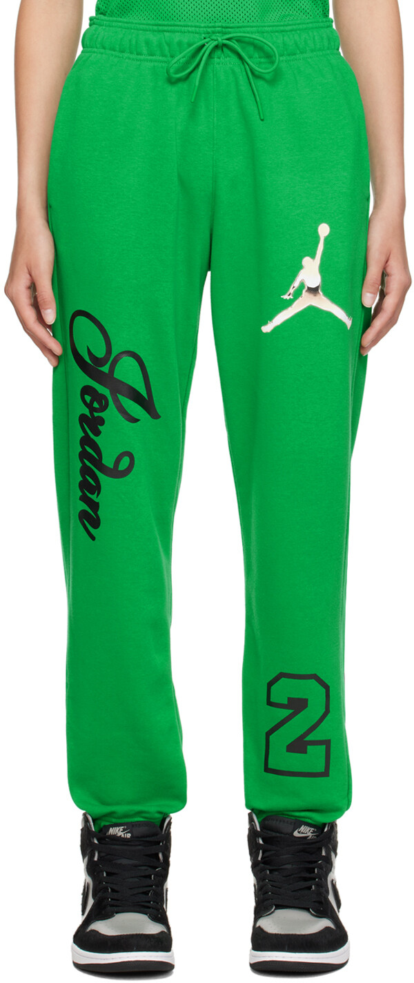 

Зеленые брюки для отдыха с графическим рисунком Lucky Nike Jordan, Зеленый