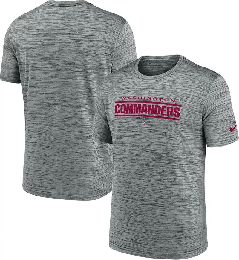 

Мужская серая футболка Nike Washington Commanders Sideline Velocity
