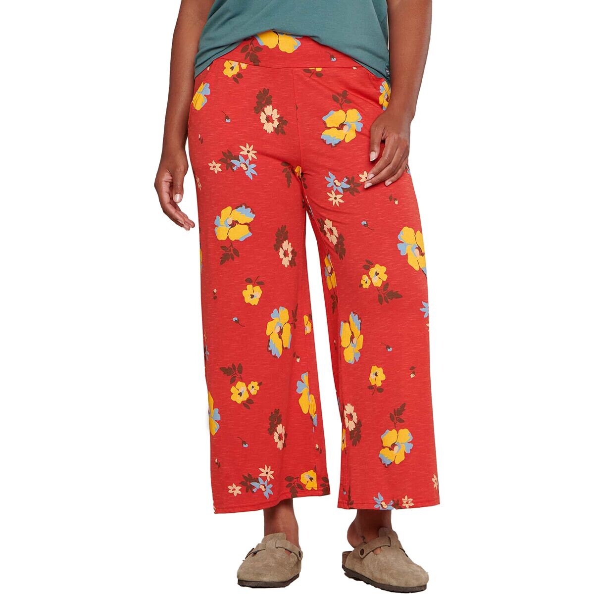 

Широкие брюки chaka Toad&Co, цвет winterberry floral print