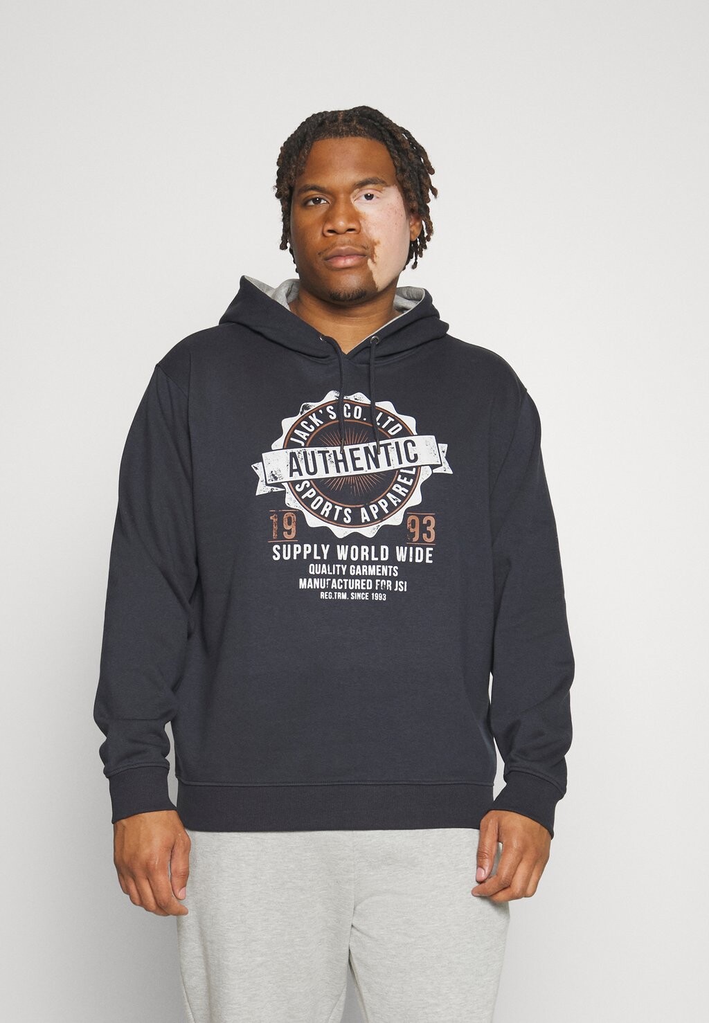 

Толстовка PRINT HOODIE PLUS SIZE Jack's Sportswear, цвет navy