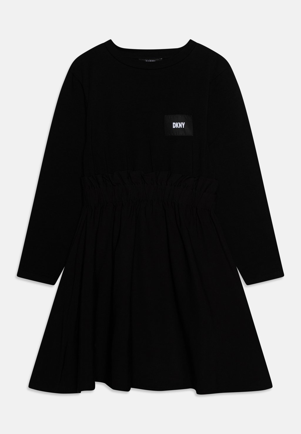 Платье из джерси SHORT SLEEVED DRESS DKNY, цвет black футболка с принтом short sleeved dkny цвет black