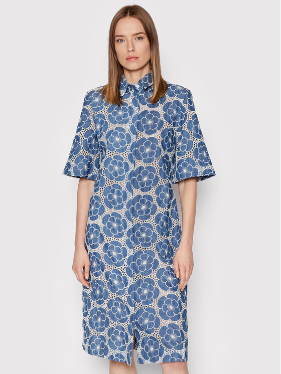 Платье-рубашка стандартного кроя Samsøe Samsøe, синий узор