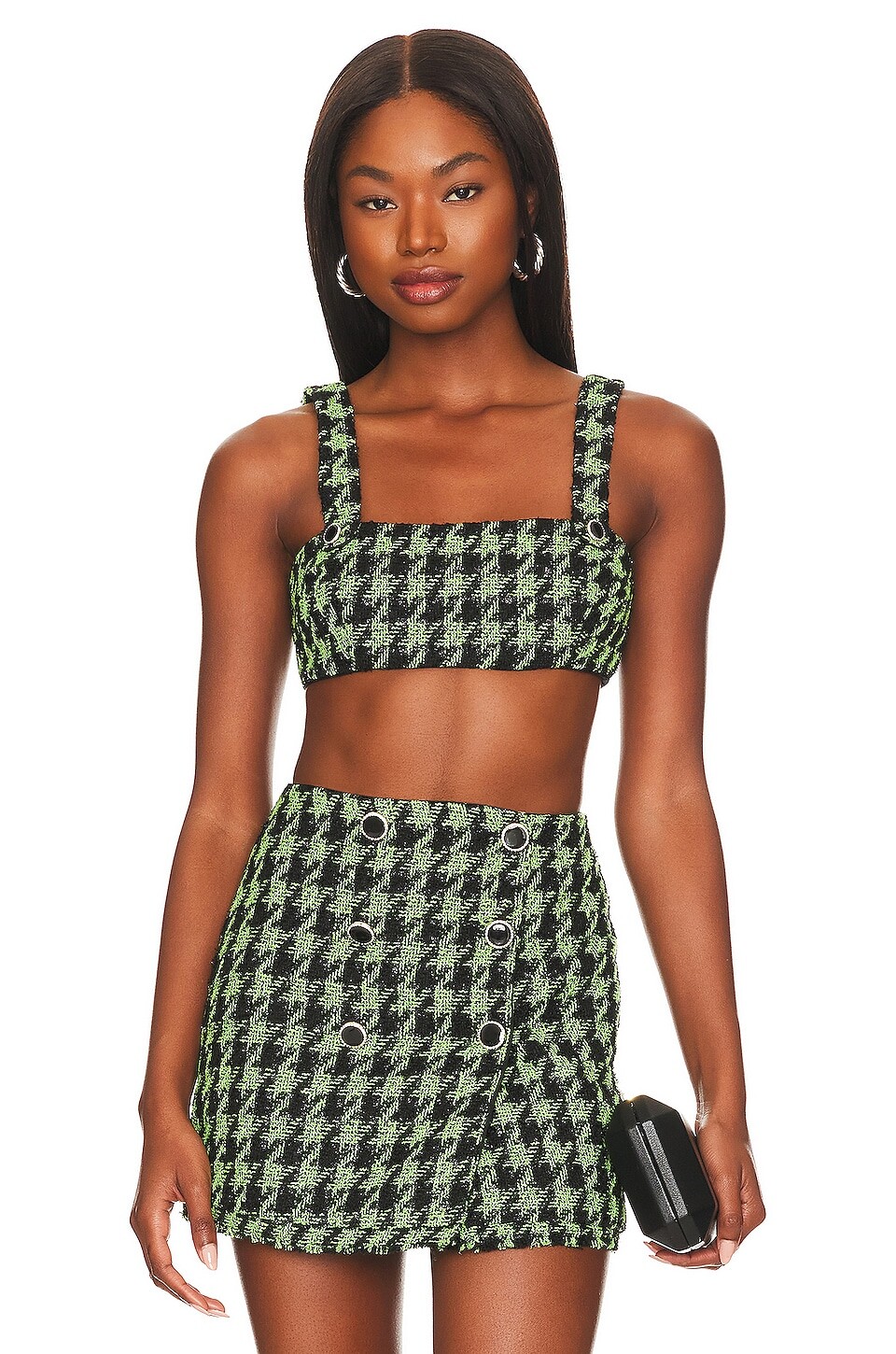 

Топ MAJORELLE Avanti Crop, цвет Electric Green Tweed
