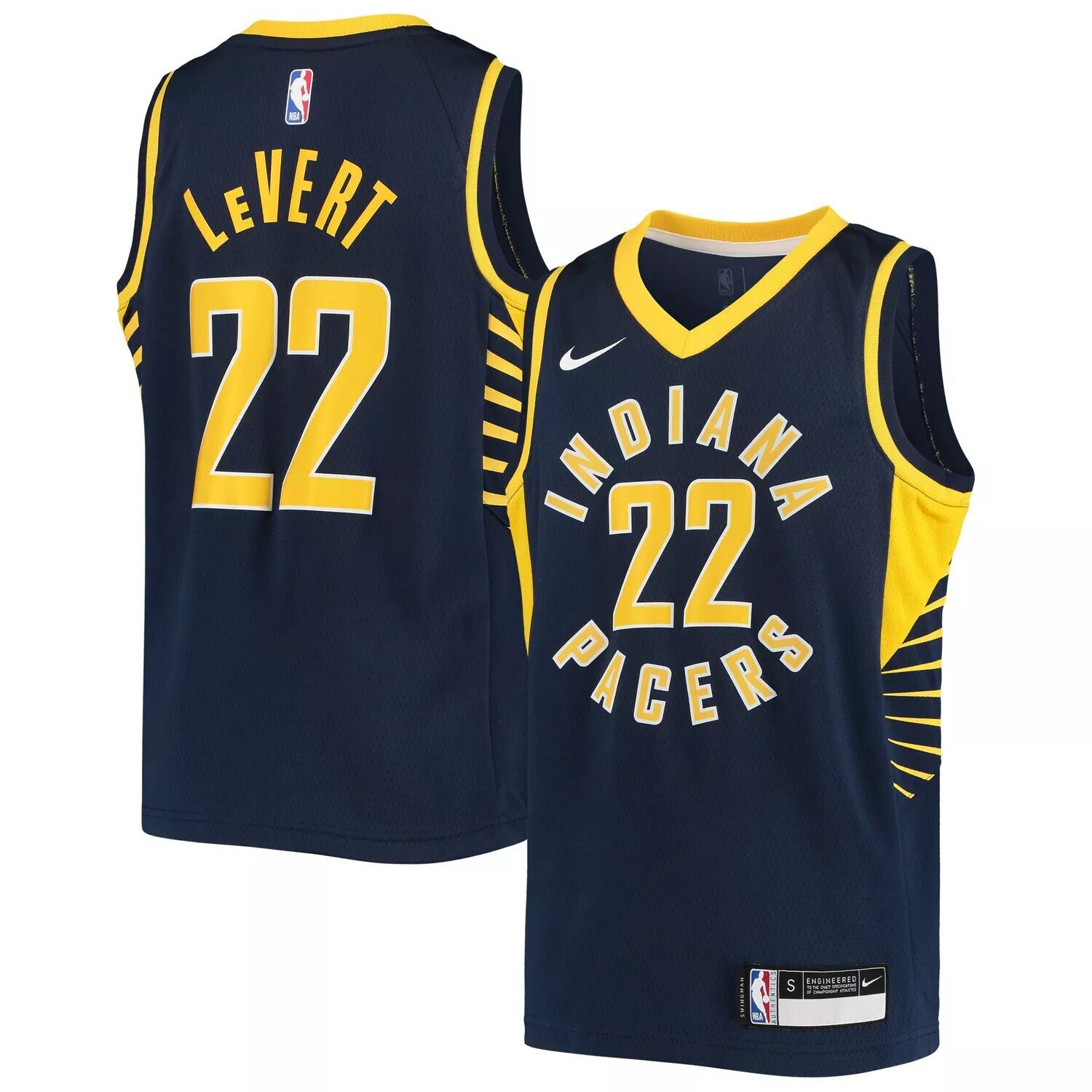 

Молодежная футболка Nike Caris LeVert Navy Indiana Pacers 2020/21 Swingman — Icon Edition Nike