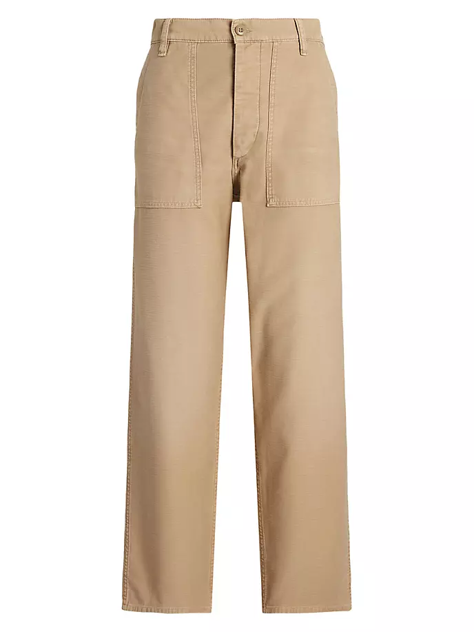 

Хлопковые брюки прямого кроя Polo Ralph Lauren, хаки