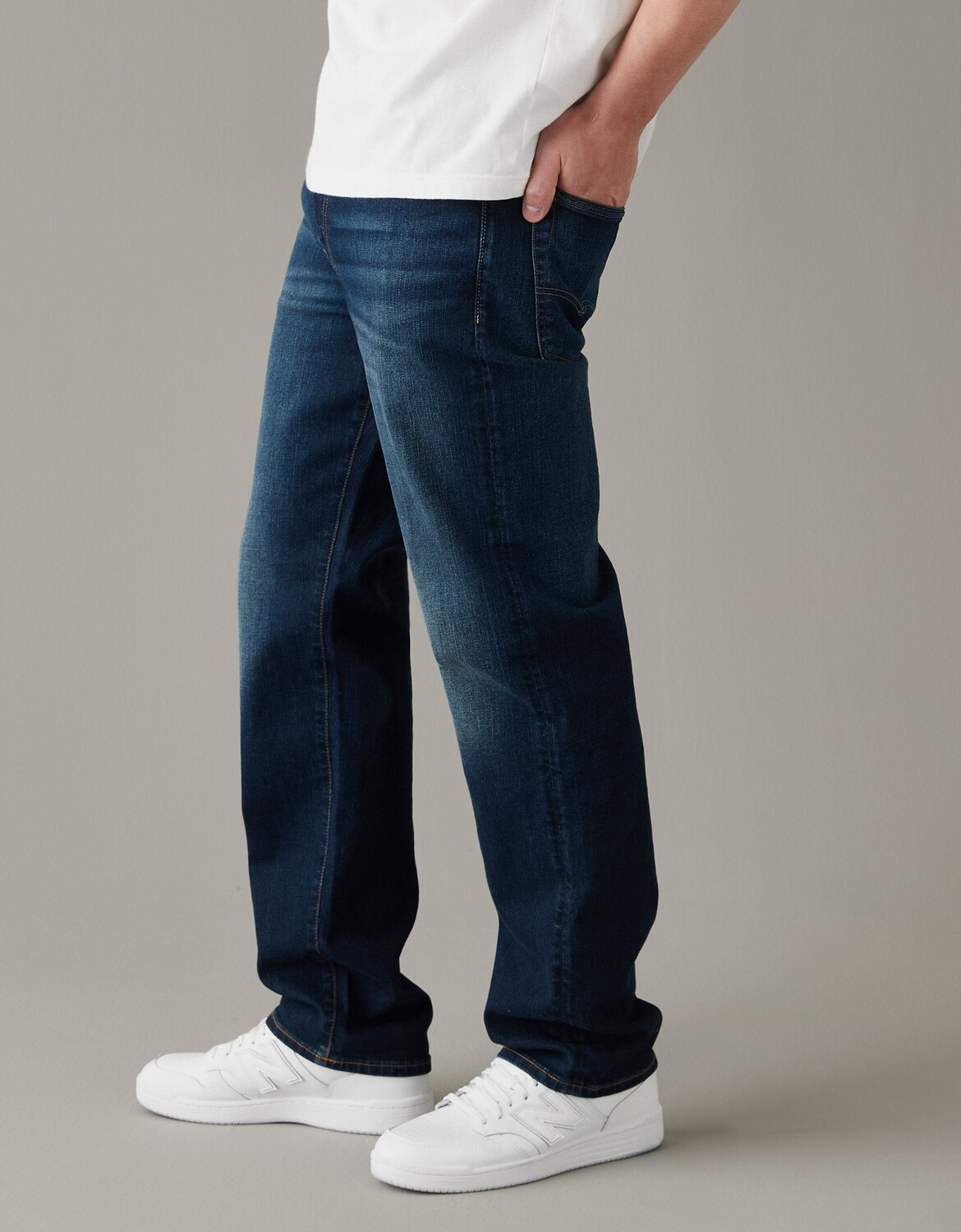 

Свободные прямые джинсы AE AirFlex+ American Eagle Outfitters, цвет Deep Waters