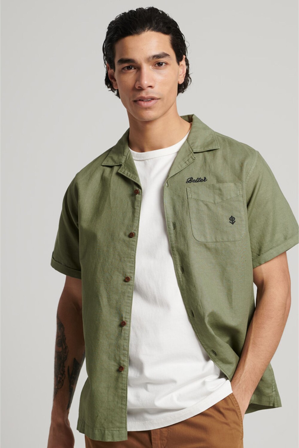 

Винтажная курортная рубашка Superdry, зеленый