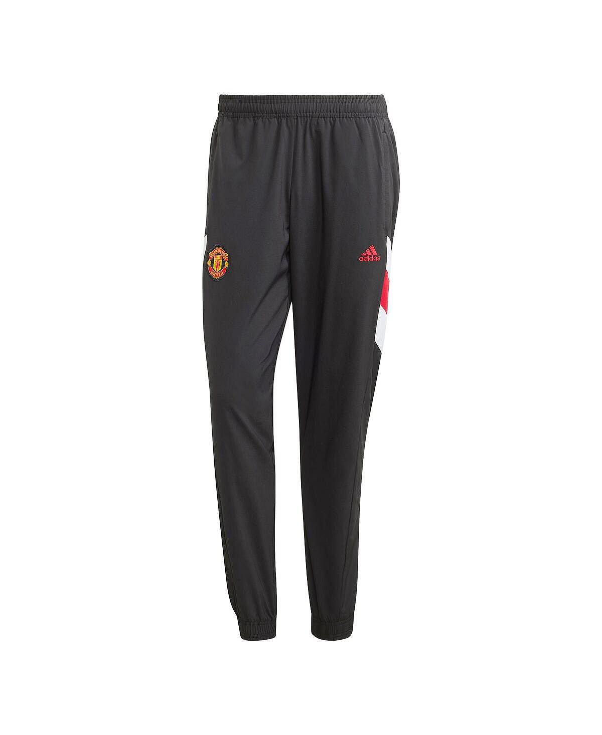 Мужские черные тренировочные брюки Manchester United Football Icon adidas 2021 2022 new manchester football jersey top quality fast send united