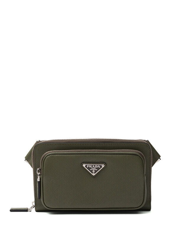 

Поясная сумка из сафьяновой кожи Prada, зеленый
