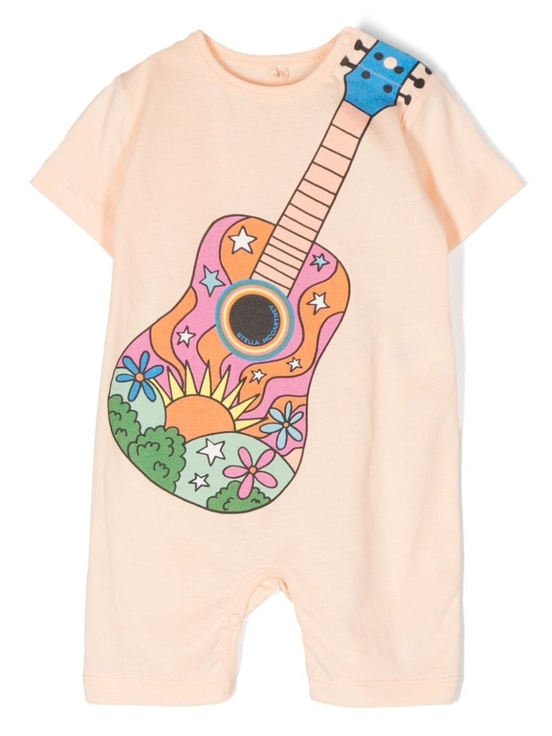 

Stella McCartney Kids короткий комбинезон с принтом, оранжевый