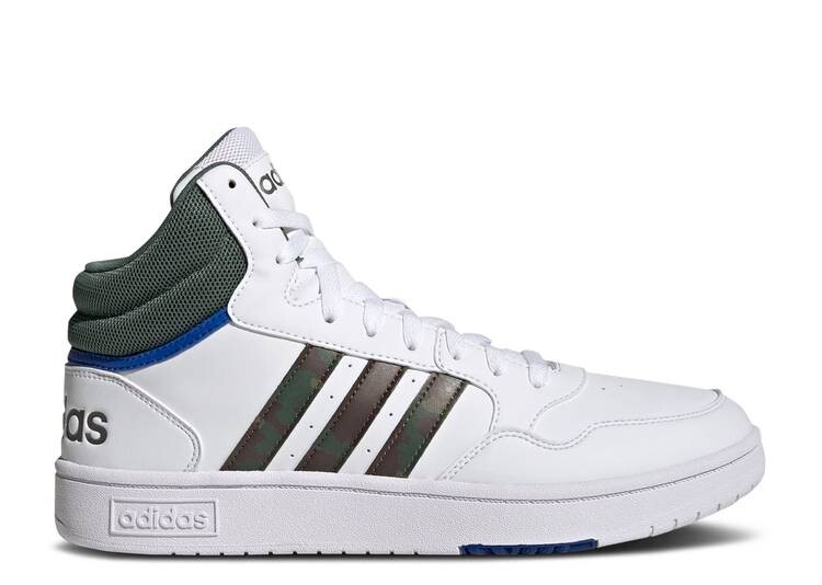 

Кроссовки Adidas HOOPS 3.0 MID 'WHITE GREEN OXIDE CAMO', белый