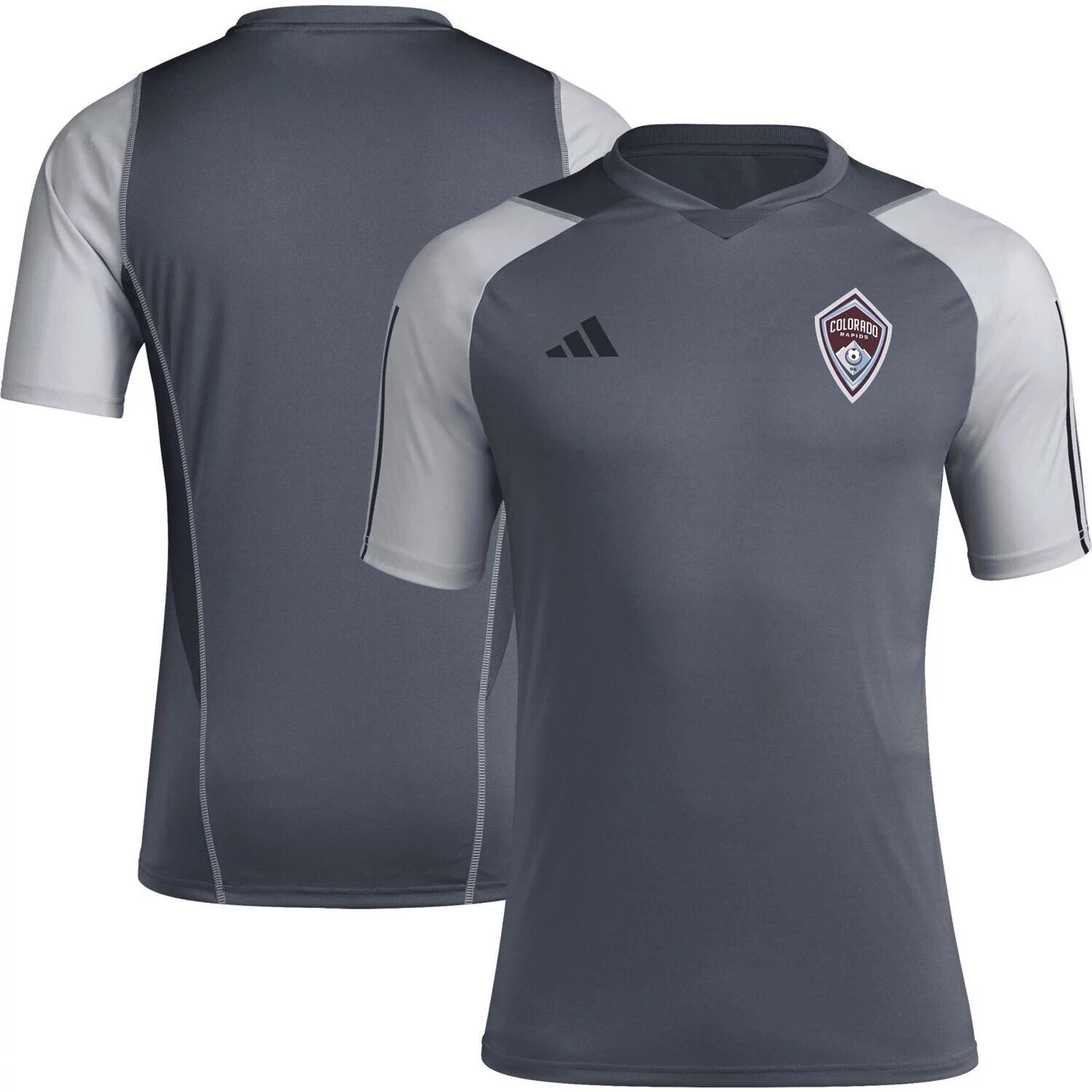 цена Мужская серая тренировочная майка Colorado Rapids 2023 adidas