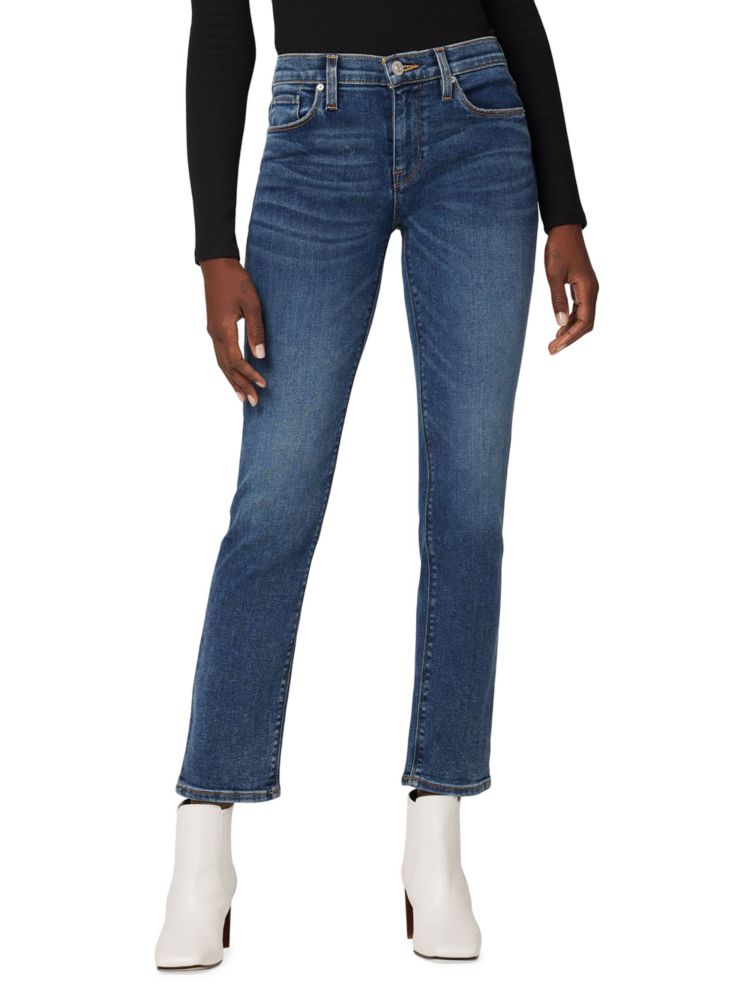 цена Прямые джинсы Nico со средней посадкой Hudson, синий