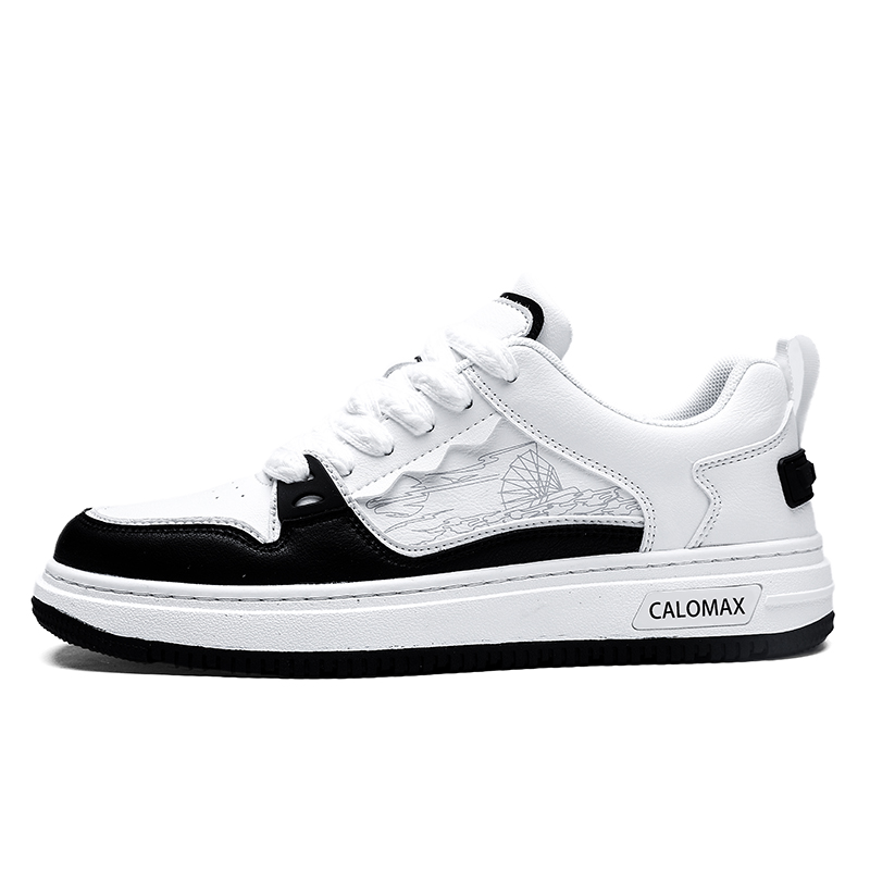 

Кроссовки CALOMAX Skateboarding Shoes Unisex Low-top, белый/черный