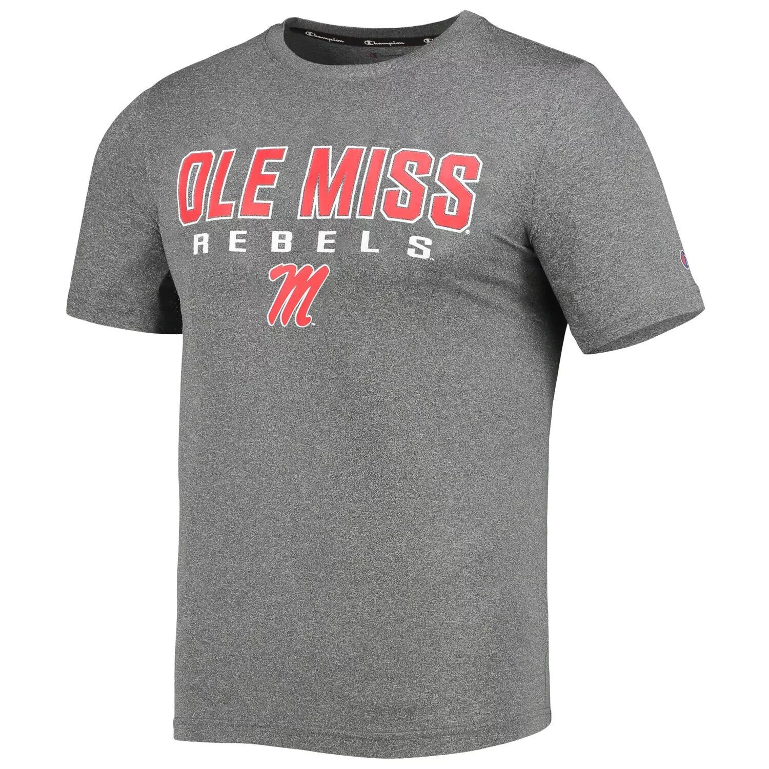 

Мужская серая футболка Ole Miss Rebels Stack Champion