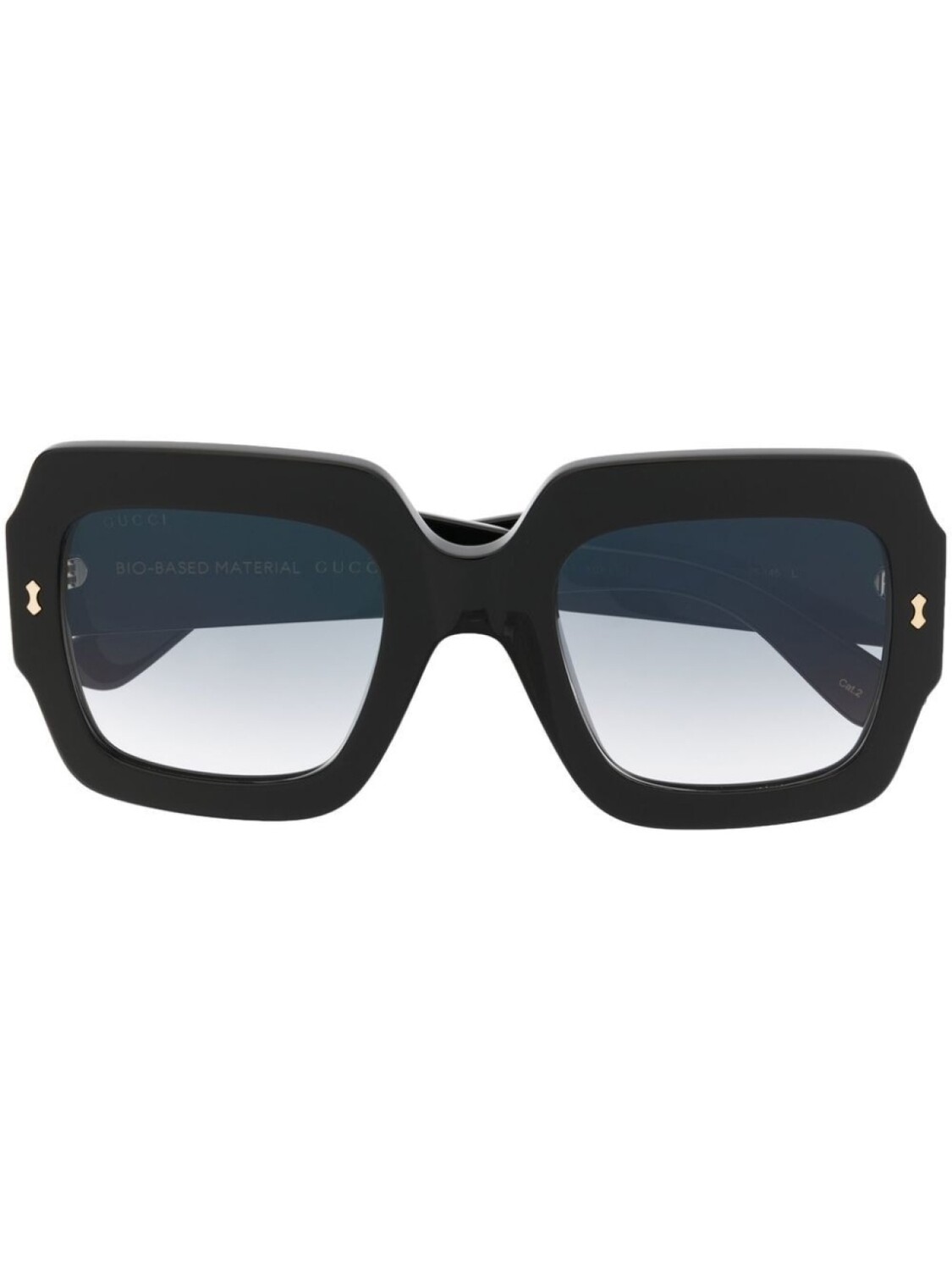 

Gucci Eyewear солнцезащитные очки в массивной оправе с логотипом, черный
