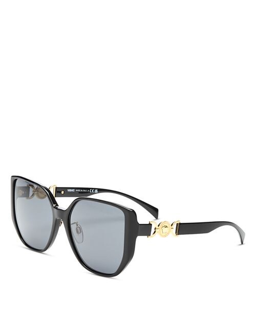 

Квадратные солнцезащитные очки, 53 мм Versace, цвет Black