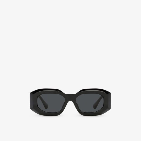 VE4425U Солнцезащитные очки Maxi Medusa Biggie в нейлоновой овальной оправе Versace, черный