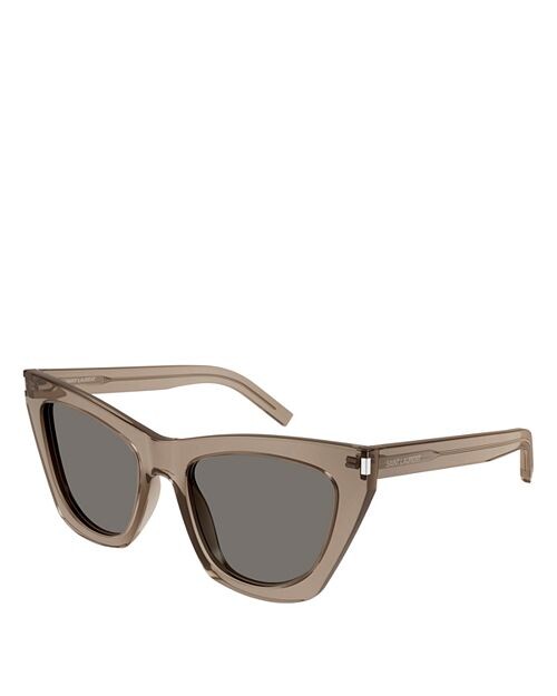 

Солнцезащитные очки «кошачий глаз» Kate Fashion Icons, 55 мм Saint Laurent, цвет Brown