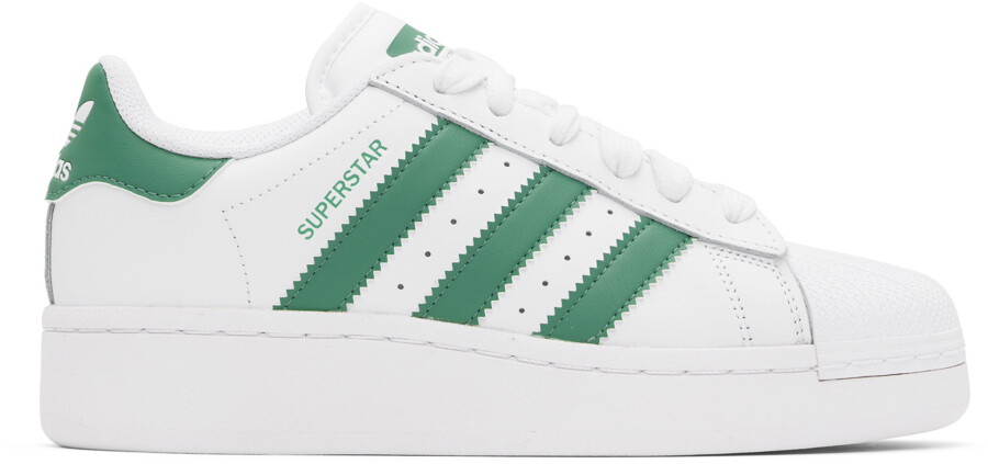

Бело-зеленые кроссовки adidas Originals Superstar XLG