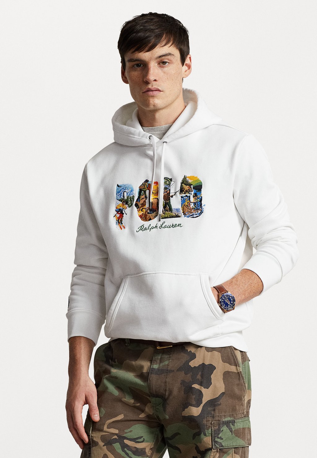 Толстовка с капюшоном Hood Long Sleeve Polo Ralph Lauren, белый толстовка hood long sleeve polo ralph lauren big