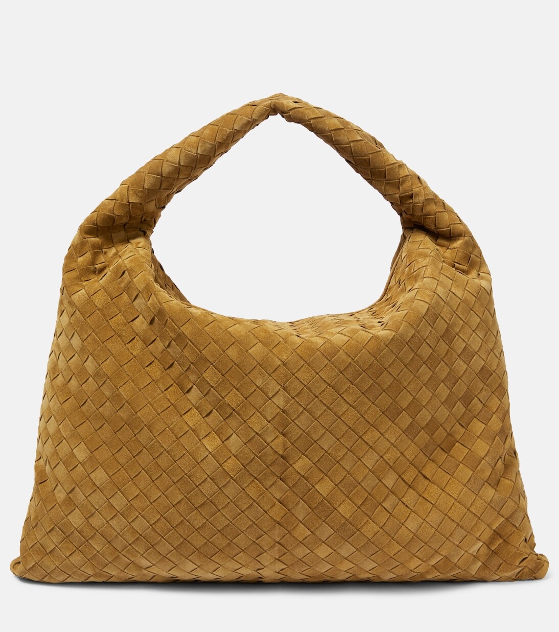 

Большая кожаная сумка-тоут hop Bottega Veneta, коричневый