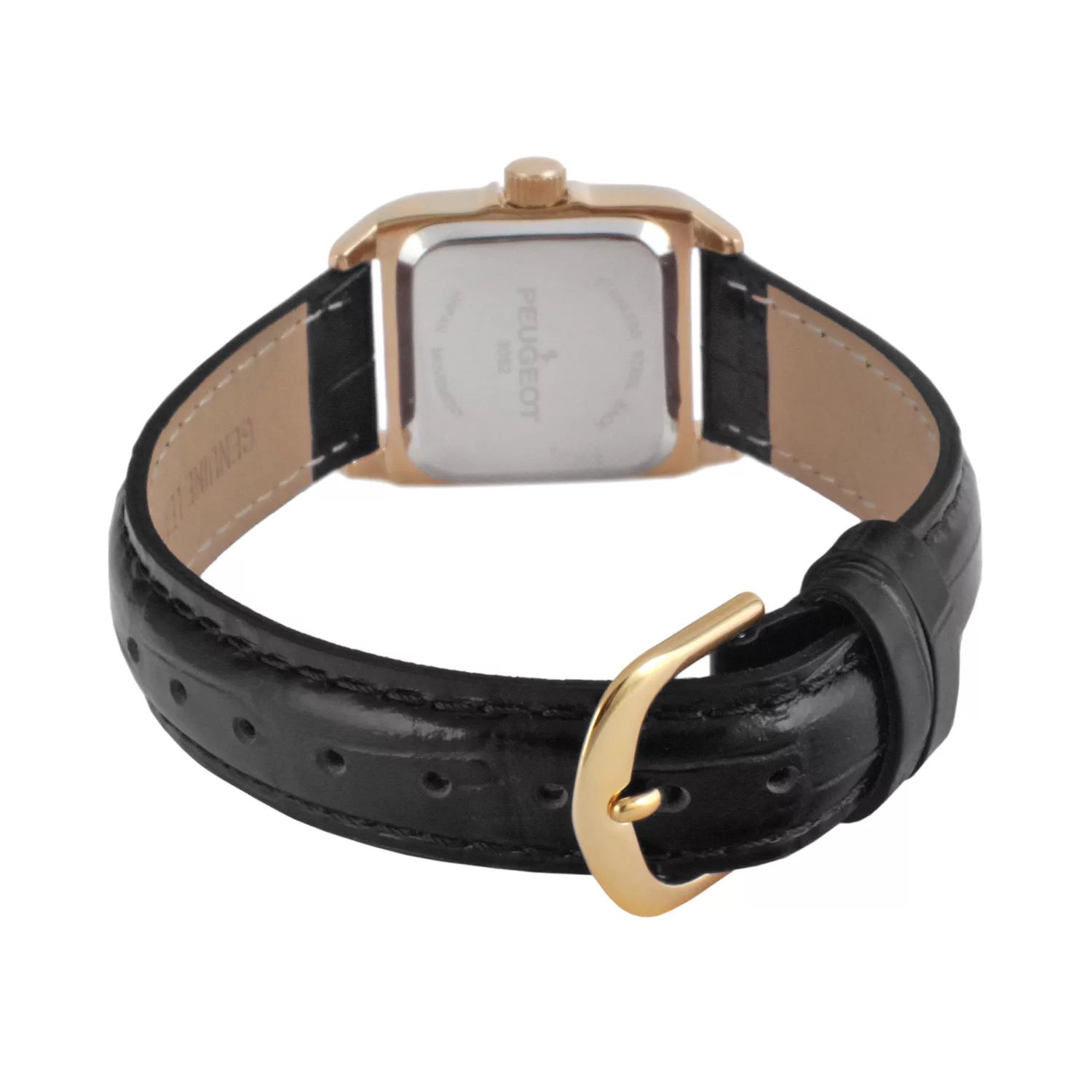 цена Женские кожаные часы с кристаллами Peugeot, черный