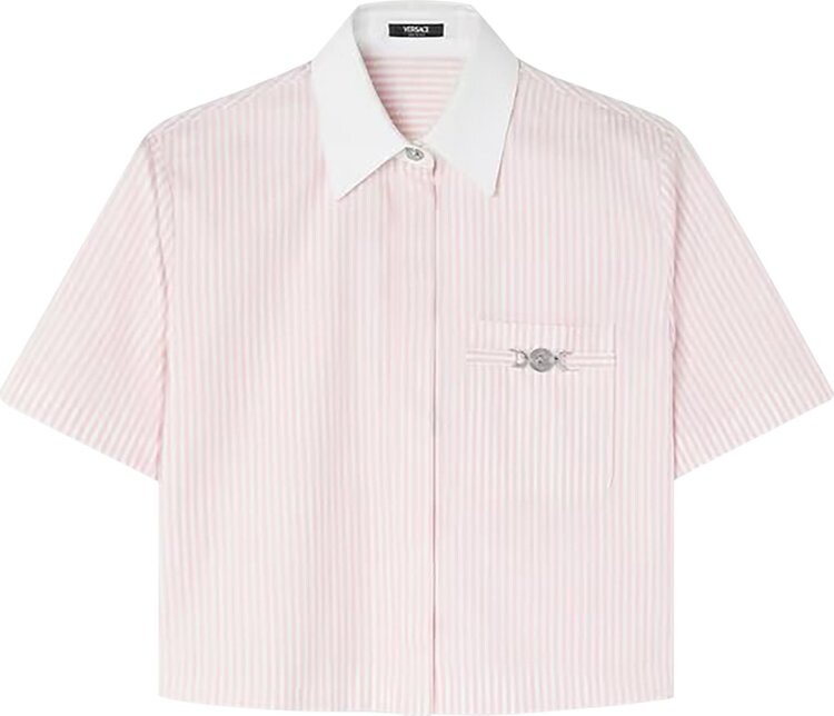 

Рубашка Versace Oxford Stripe Informal 'Pastel Pink/White', розовый