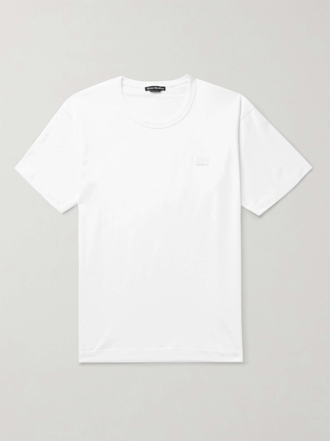 

Футболка из хлопкового джерси с аппликацией логотипа Nash ACNE STUDIOS, белый