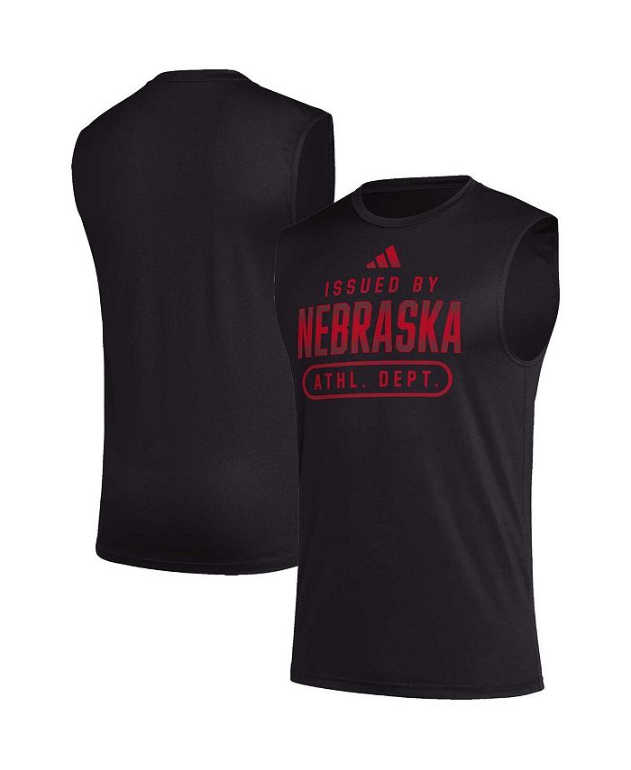 

Мужская черная майка Nebraska Huskers Sideline AEROREADY Pregame adidas, черный