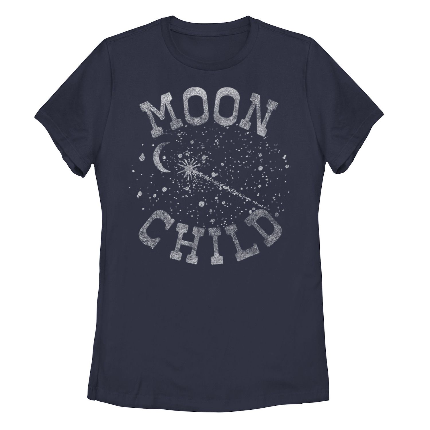 Детская футболка Moon Child с надписью Galactic, темно-синий