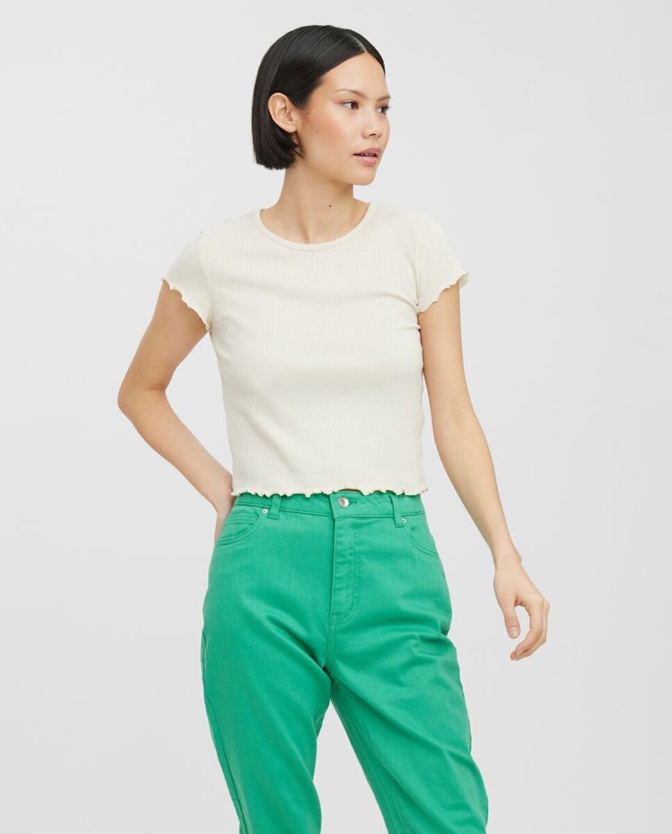 

Женский топ с короткими рукавами и рюшами Vero Moda, белый