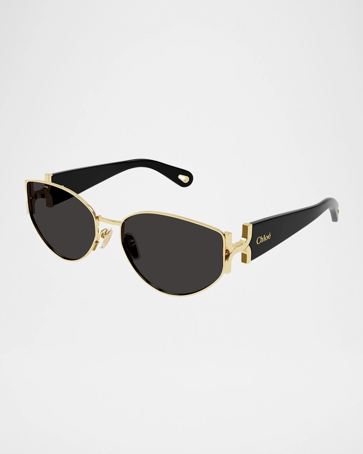

Круглые солнцезащитные очки с логотипом Chloe, цвет Shiny Classic Gold Chl