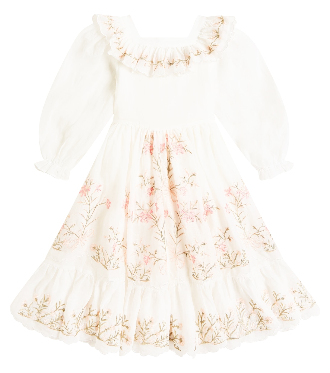 цена Вышитое льняное платье Petite Amalie, белый