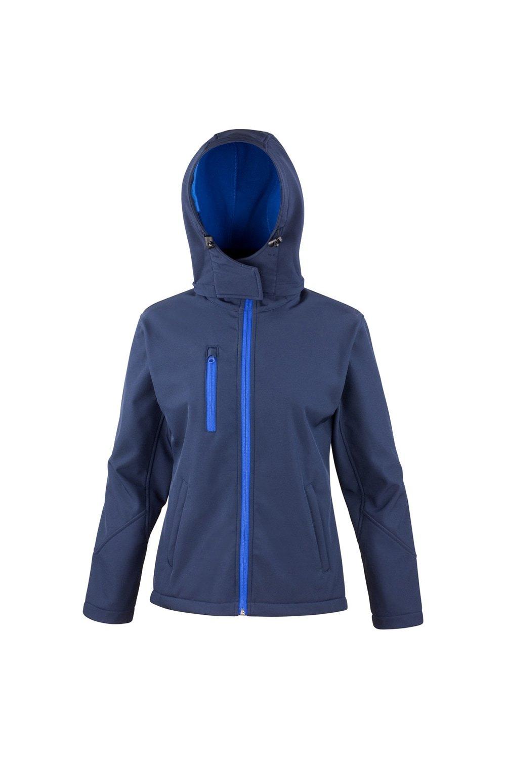Куртка из софтшелла Core Lite с капюшоном Result, темно-синий влаго ветрозащитная мембрана megaflex roof extra трехслойная ширина 1 5 м 70 м²
