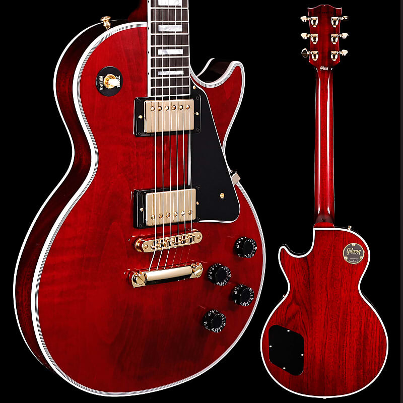 

Электрогитара Gibson Les Paul Custom, Red Wine Gloss, Gold Hardware 9lbs 12.7oz