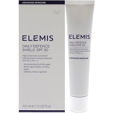 

Солнцезащитный крем с высокой степенью защиты Daily Defense Shield Spf 30, 40 мл, Elemis