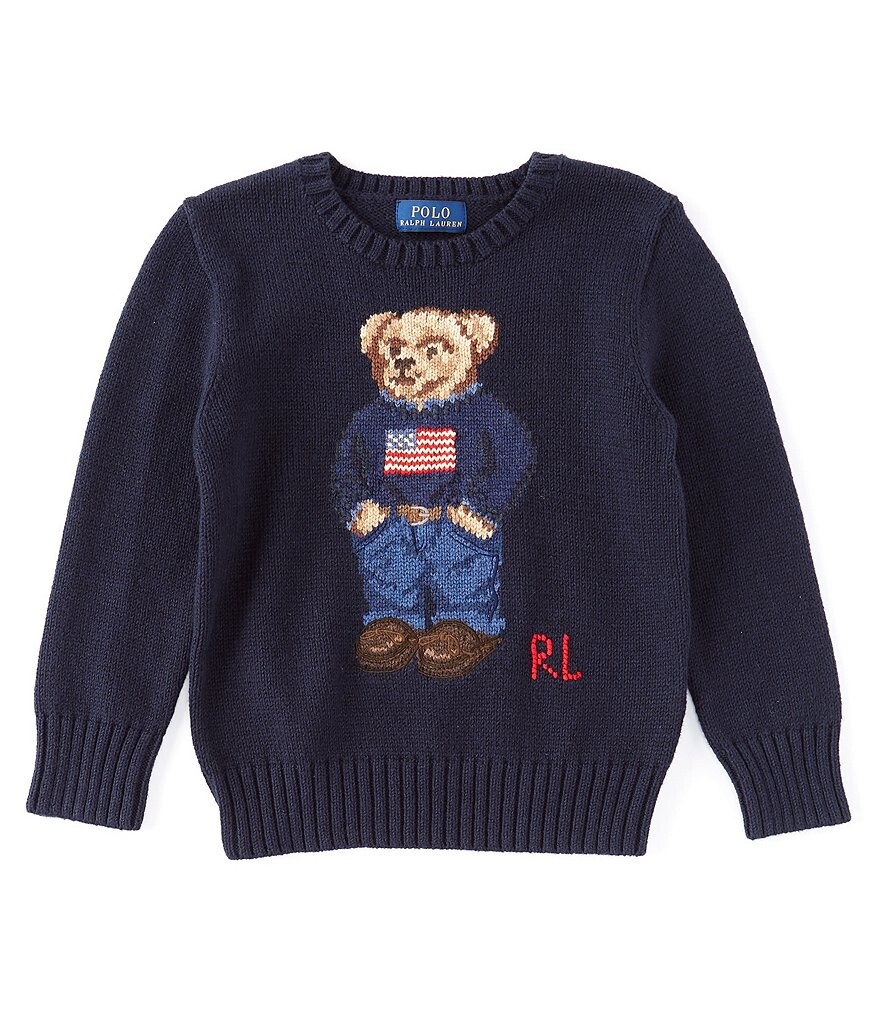 

Свитер Polo Ralph Lauren Little Boys 2T-7 Americana Polo Bear, синий