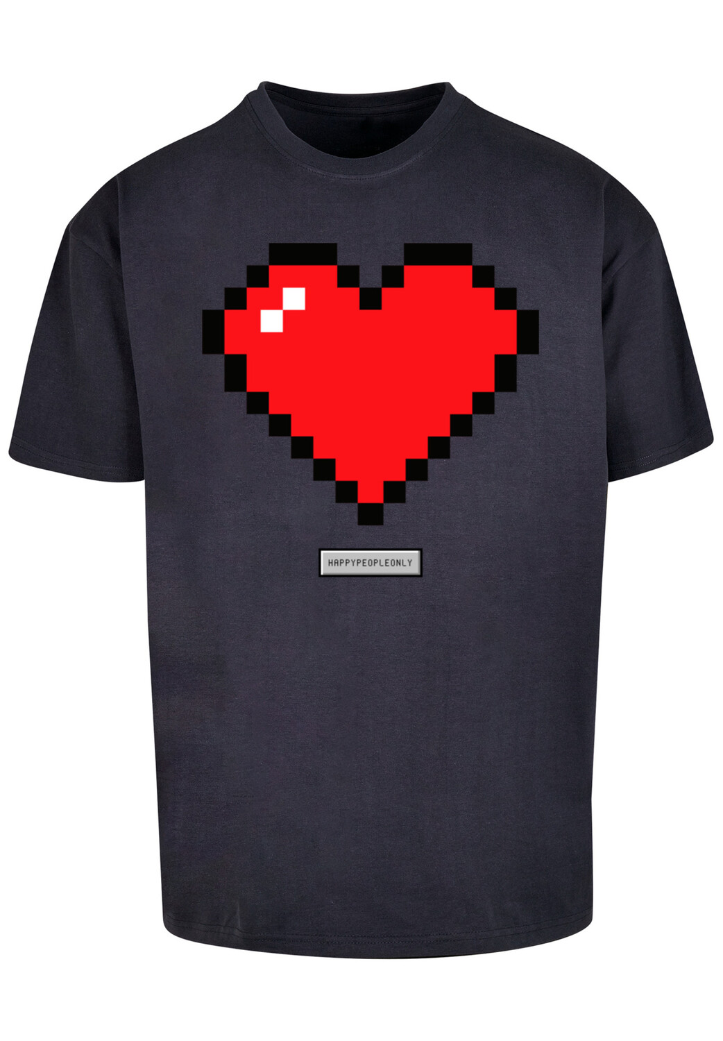 

Футболка F4NT4STIC Pixel Herz Good Vibes Happy People, темно-синий