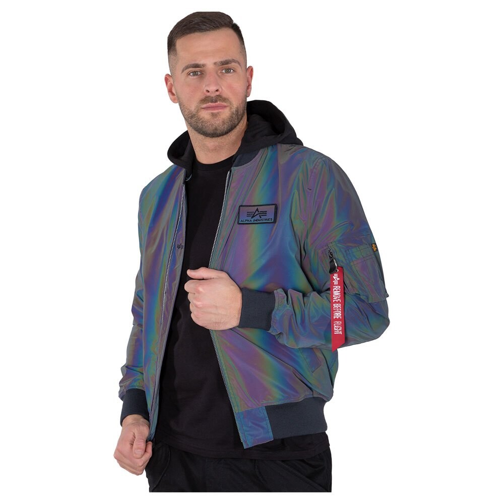 

Куртка Alpha Industries MA-1 LW HD Rainbow Reflective, разноцветный