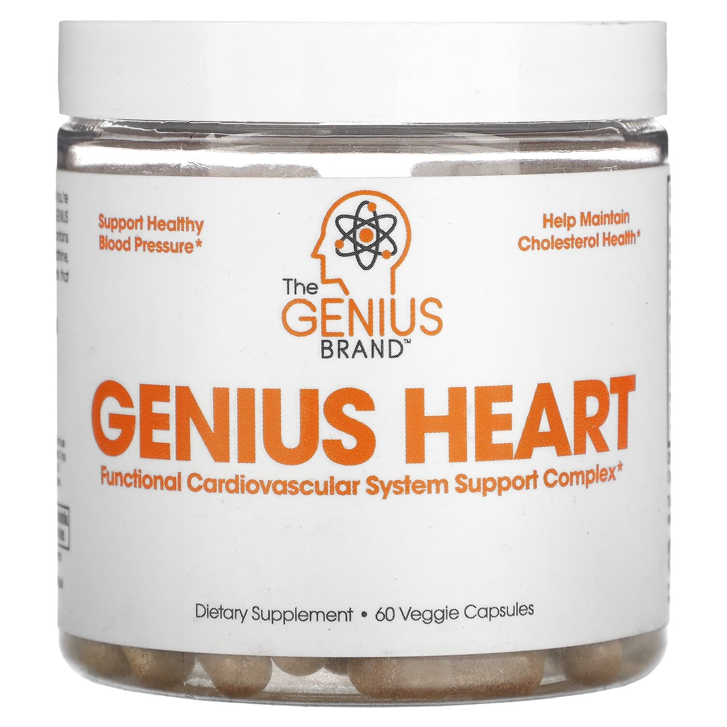 

Genius Heart, 60 растительных капсул, The Genius Brand