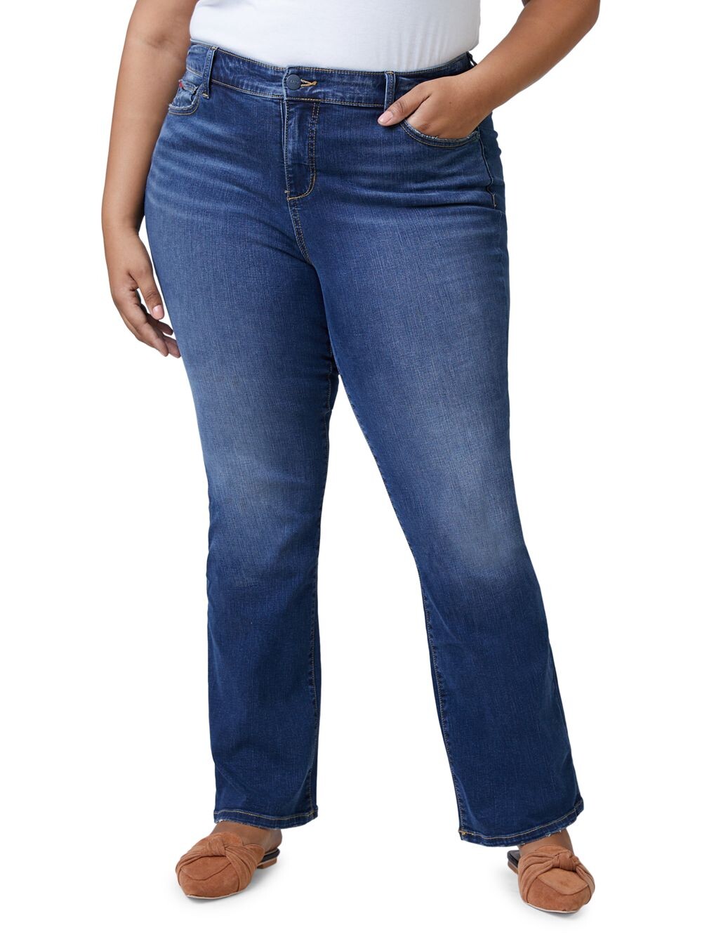 

Джинсы Bootcut с высокой посадкой Slink Jeans, Plus Size