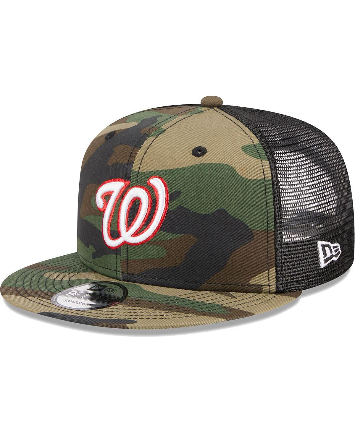 

Мужская камуфляжная кепка Washington Nationals Woodland Camo Trucker 9FIFTY Snapback New Era