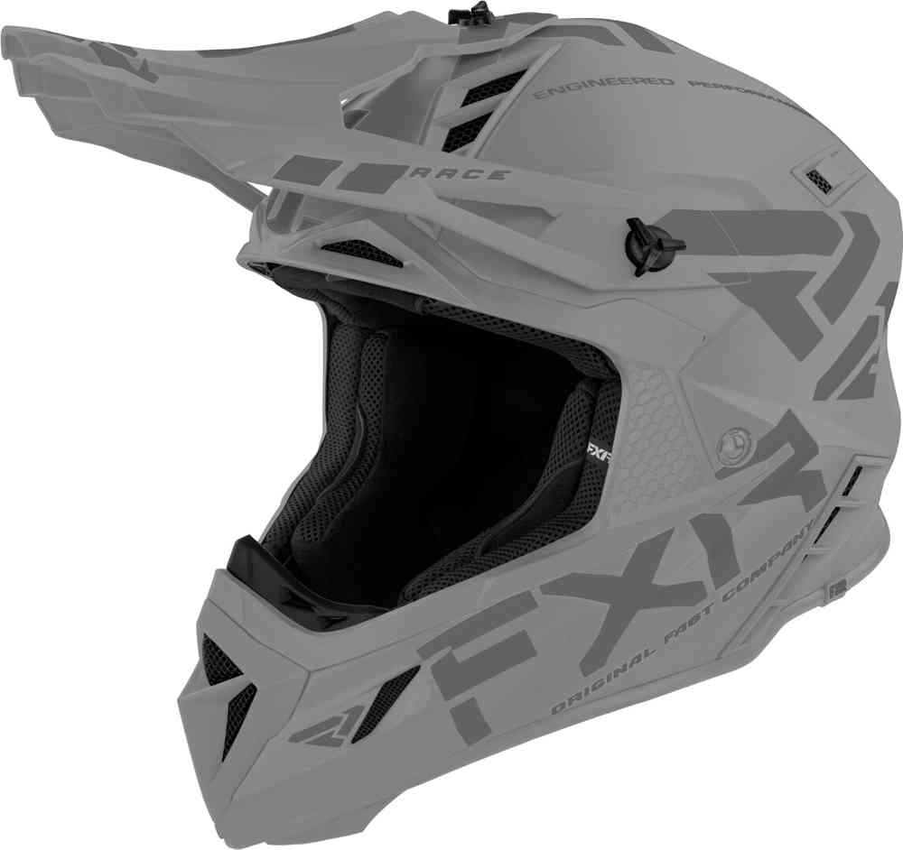 Helium Prime Шлем для мотокросса FXR, металл/серебро шлем fxr blade throttle размер xs чёрный
