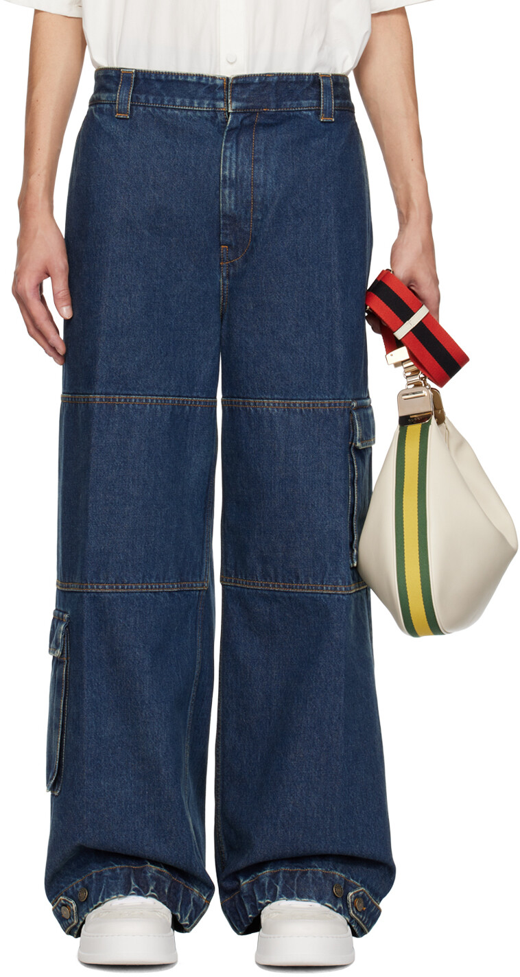 

Джинсовые брюки карго Blue Label Gucci