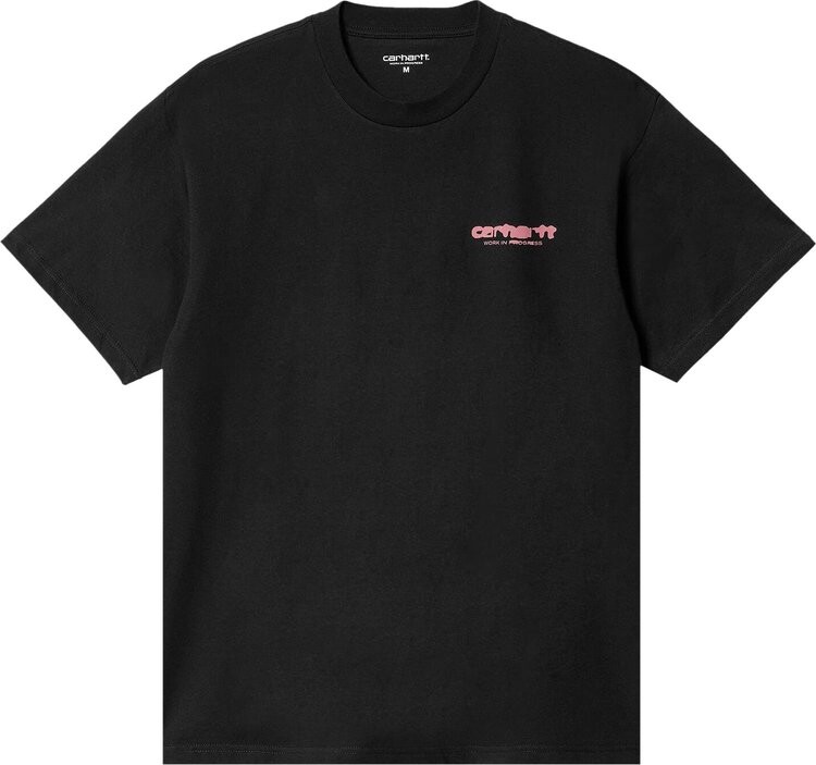 

Футболка Carhartt WIP Ink Bleed 'Black/Pink', черный